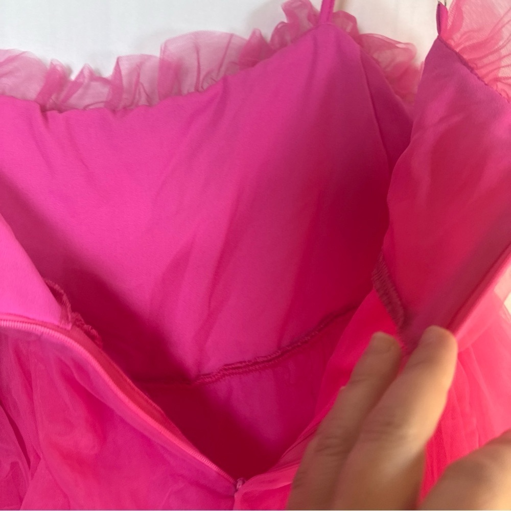 TCEC Pink Layered Mini Dress Size Large NWT - Picture 12 of 14